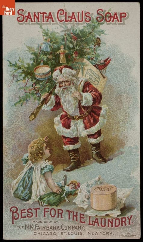 Trade Card for Santa Claus Soap, N.K. Fairbank Co., 1899
