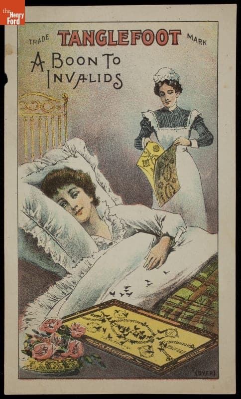 Trade Card for Tanglefoot Sticky Fly Paper, O. & W. Thum Co., circa 1900