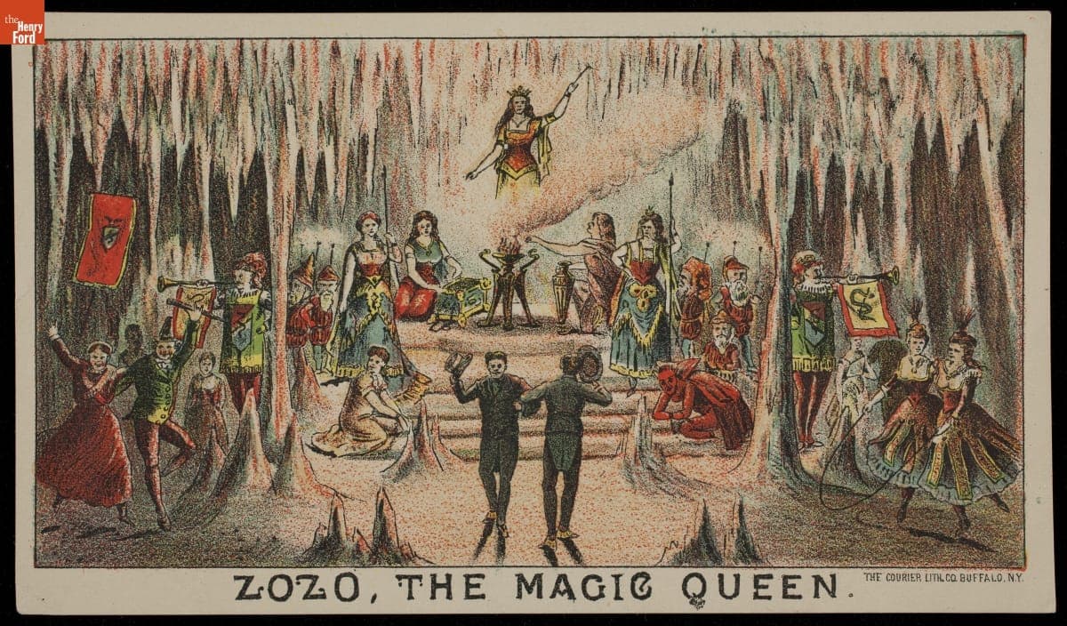 Trade Card for Stage Production "Zozo the Magic Queen," C.R. Gardiner, circa 1875