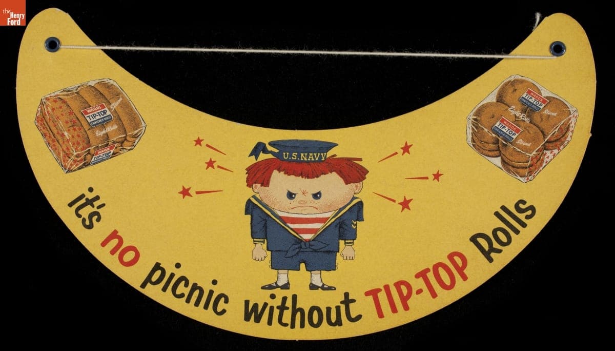 Trade Card for Tip-Top Rolls, Ward Baking Co., 1956