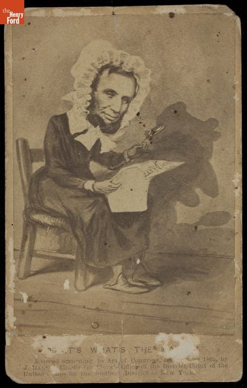 Caricature of Abraham Lincoln, "That's What's the Matter," 1863