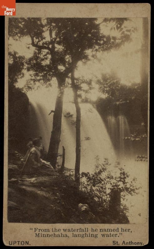 Visitors at Minnehaha Falls, Minneapolis, Minnesota, 1860-1872