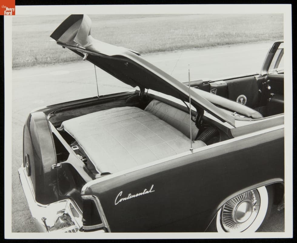 Lincoln Continental Presidential Limousine, Showing Customized Removable Transparent Top Sections in Trunk, 1961
