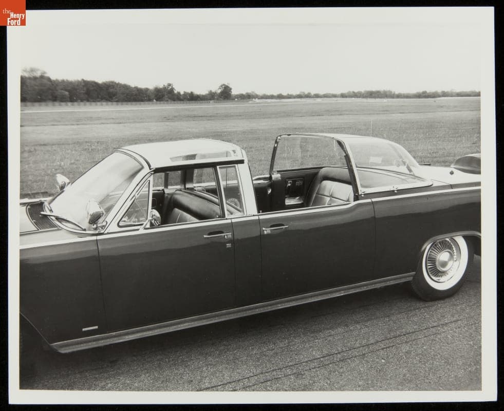 Lincoln Continental Presidential Limousine, Showing Partial Transparent Tops, 1961