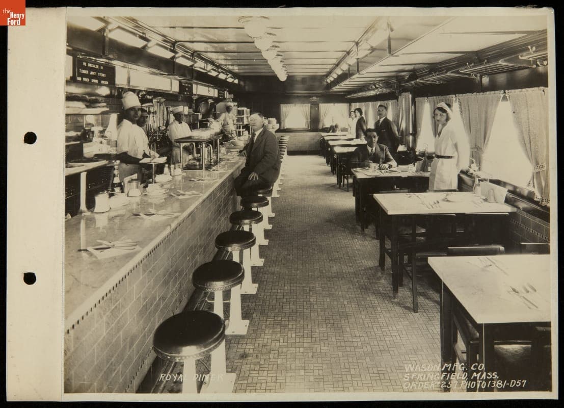 View inside a Roadside Diner, 1927-1929