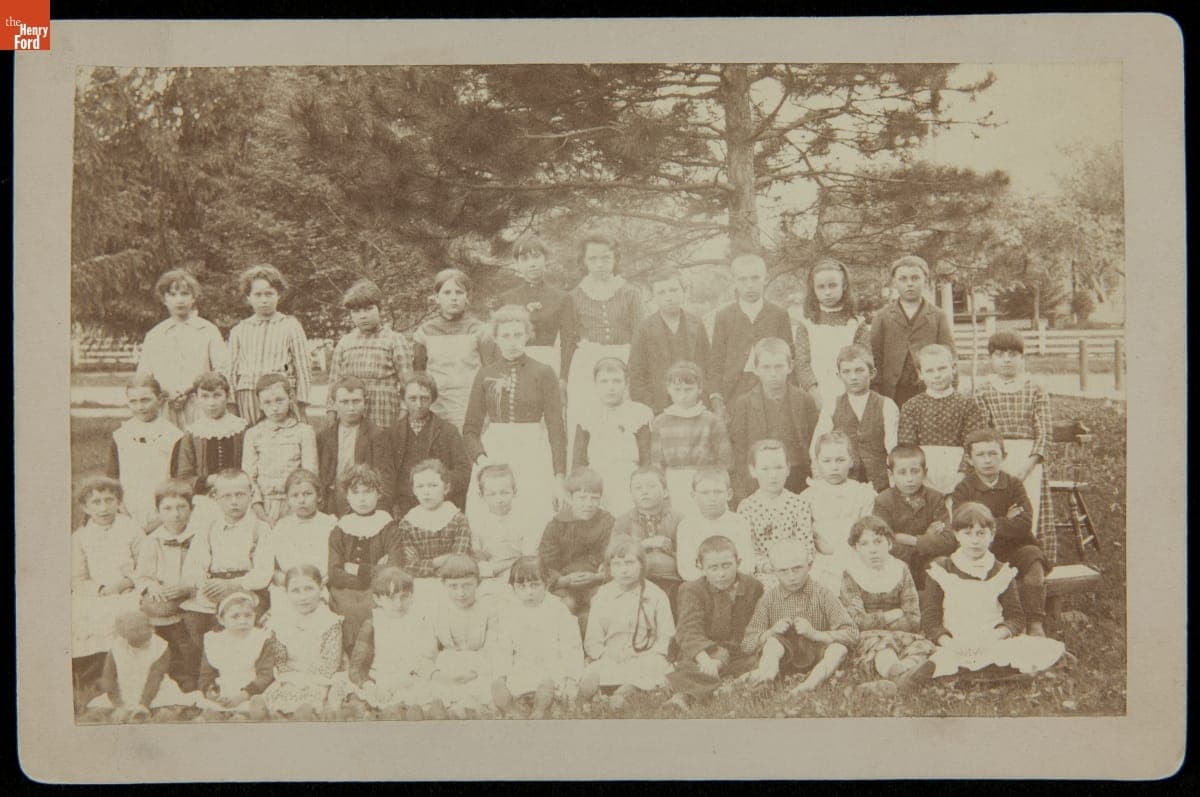 Group of School Children and Teachers, Hillsdale, Michigan, circa 1890
