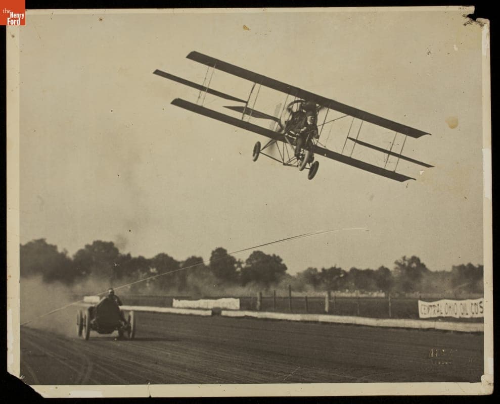 Barney Oldfield and Lincoln Beachey Racing, Columbus, Ohio, 1914