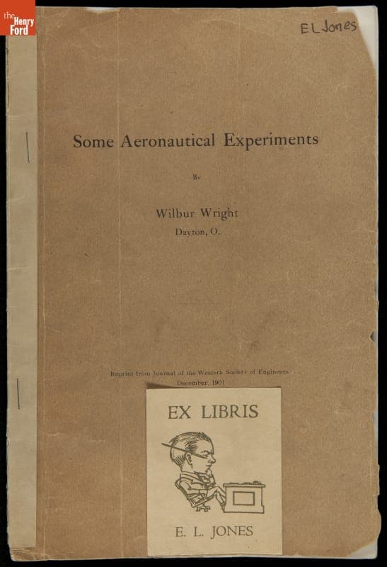 Pamphlet, "Some Aeronautical Experiments," Wilbur Wright, 1901