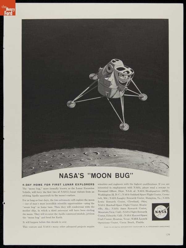 Recruiting Advertisement for NASA, "Moon Bug," November 1962