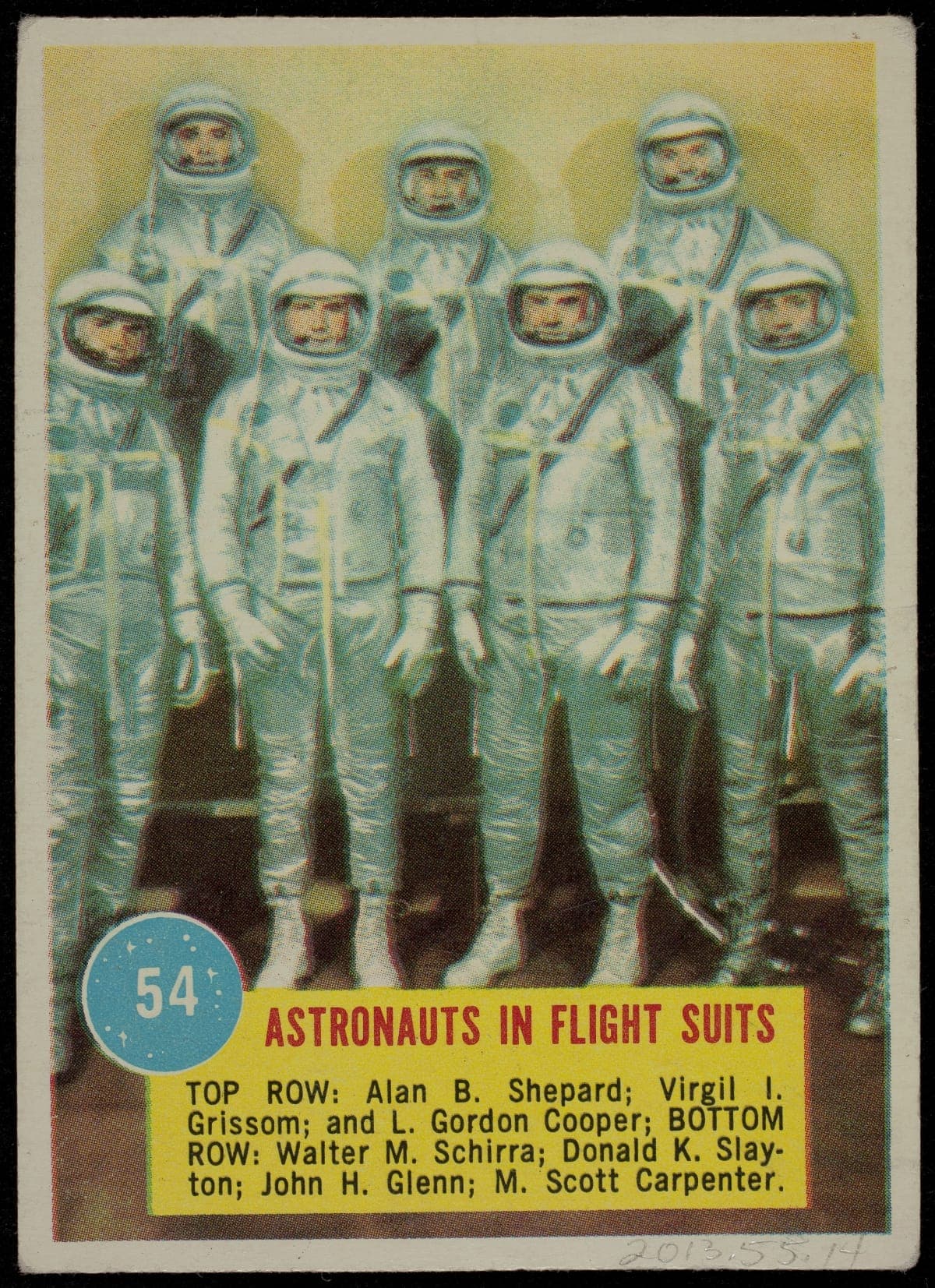 Topps Astronaut Trading Card, "Astronauts in Flight Suits," 1963