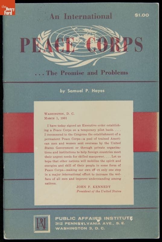 Book, "An International Peace Corps...the Promise and Problems," 1961