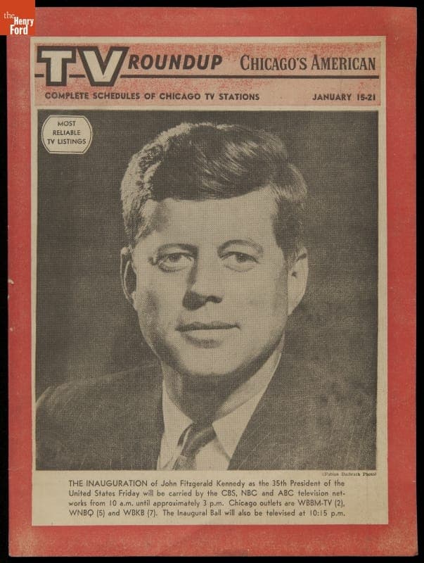 TV Roundup Magazine for January 15-21, 1961, "Inauguration of John Fitzgerald Kennedy"