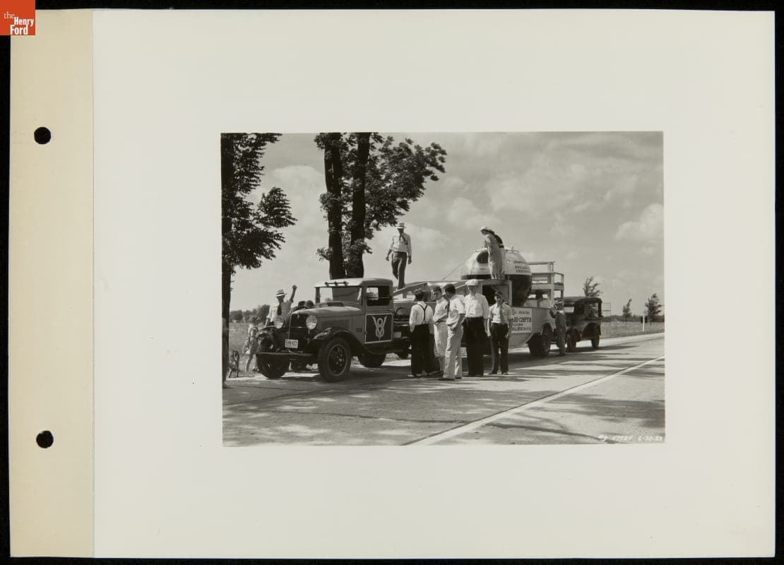 Ford V-8 Truck Hauling Balloon Gondola for the Piccard-Compton Stratosphere Ascension, June 6, 1933
