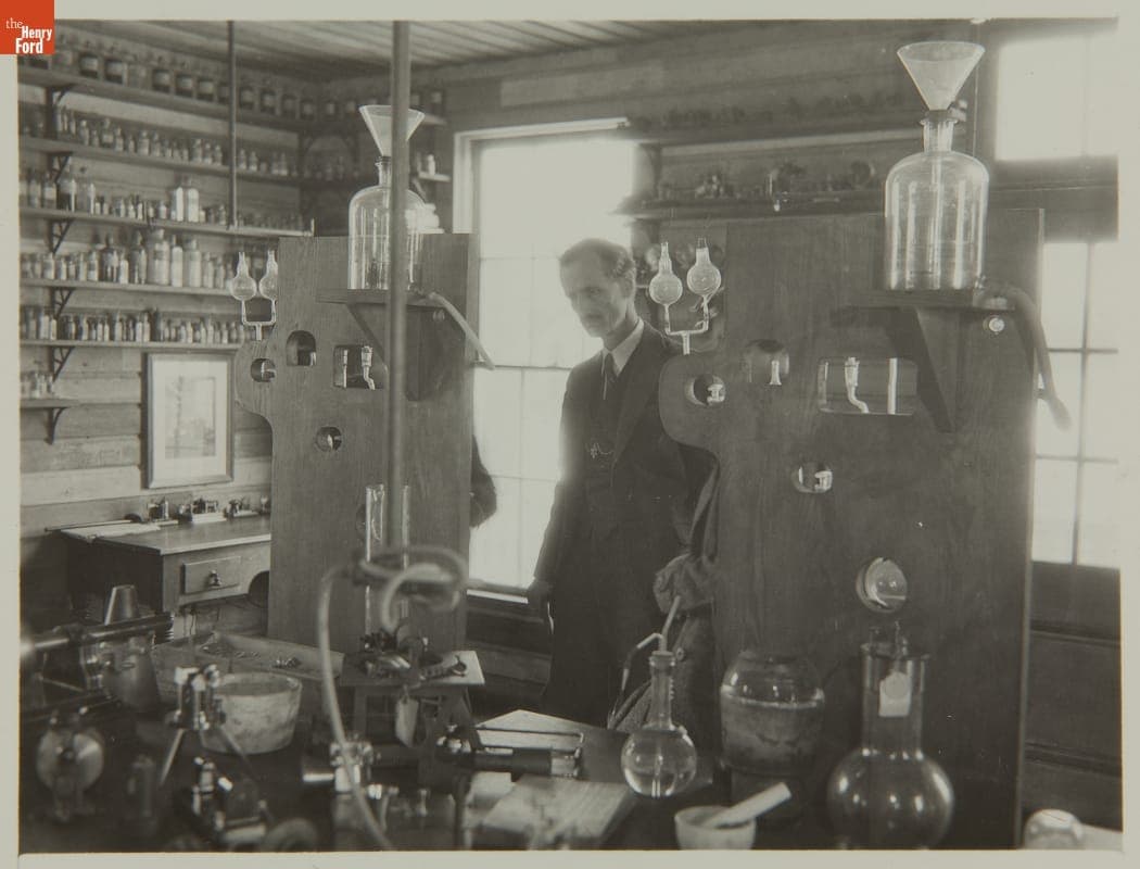 Balloonist Jean Piccard Visiting Menlo Park Laboratory in Greenfield Village, November 1933