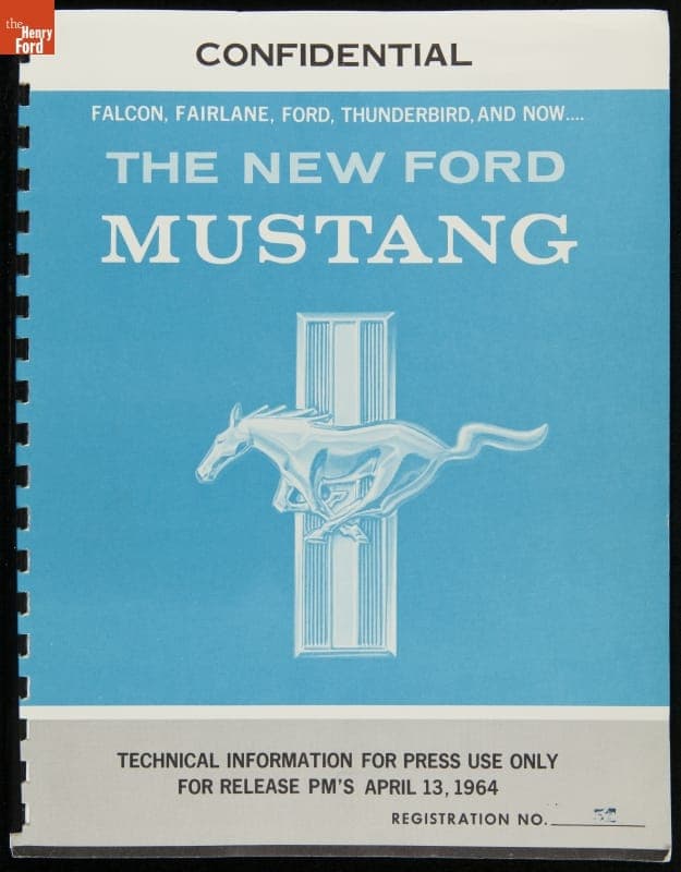 Press Packet, "Confidential...The New Ford Mustang," for Release April 13, 1964