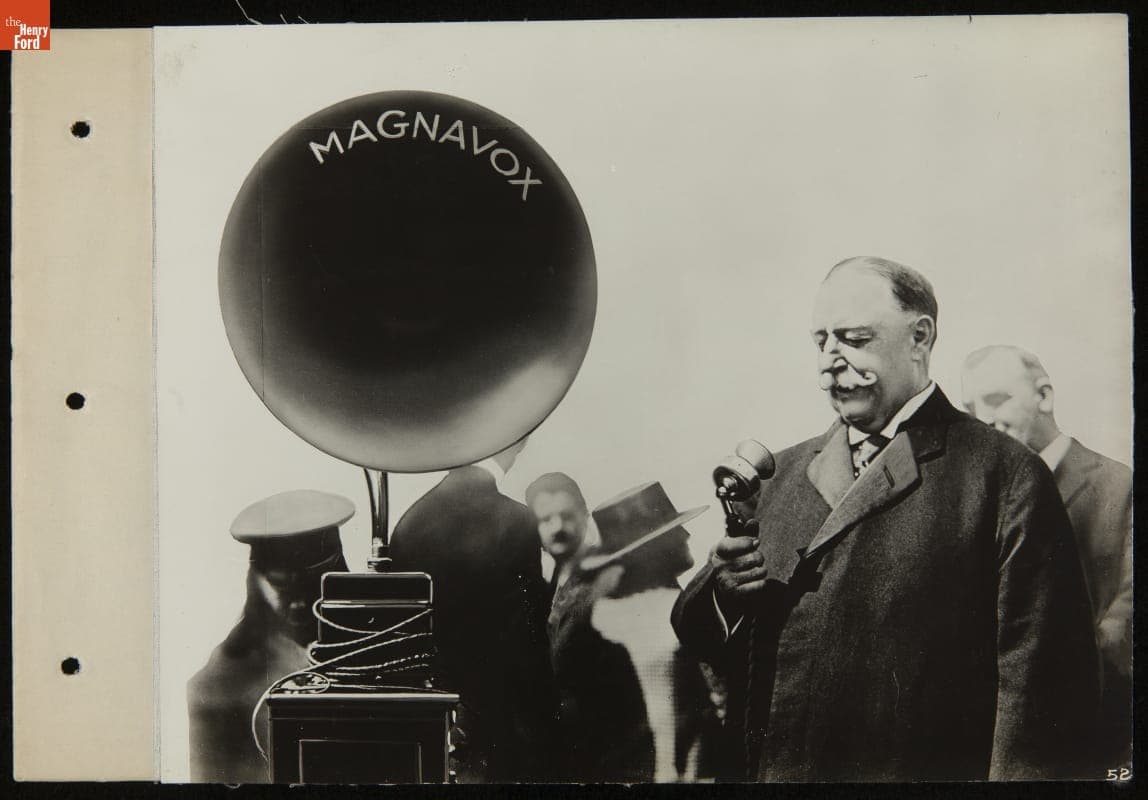 President Taft Using the Magnavox Transmitter, circa 1920