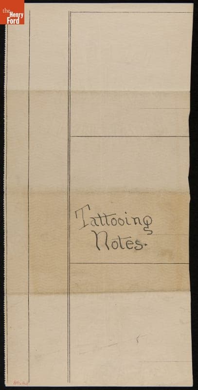 Manuscript, "Tattooing Notes," by Harry V. Lawson, circa 1920