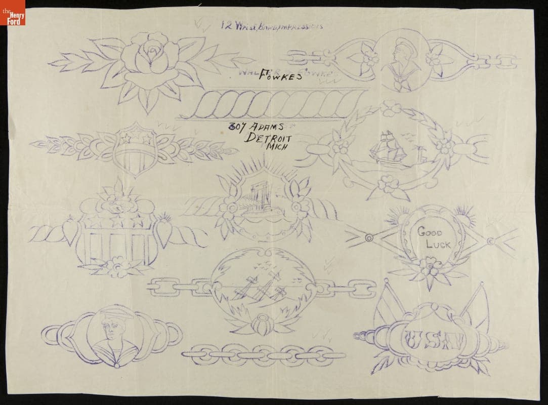 Tattoo Stencils, 1920-1922