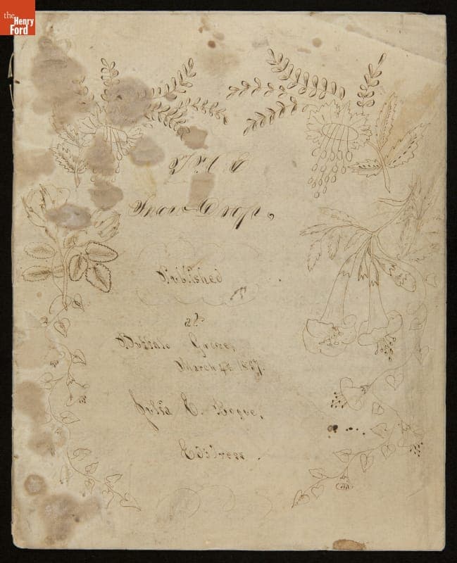 Anthology of Writings by John Burroughs Students in Buffalo Grove, Illinois, 1857, "The Snowdrops"