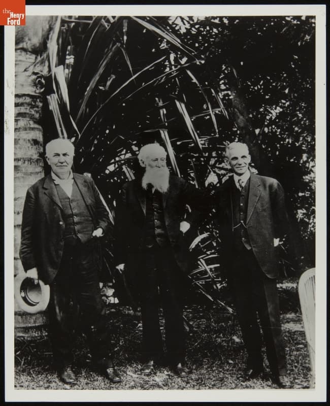 Thomas Edison, John Burroughs and Henry Ford in Fort Myers, Florida, 1914