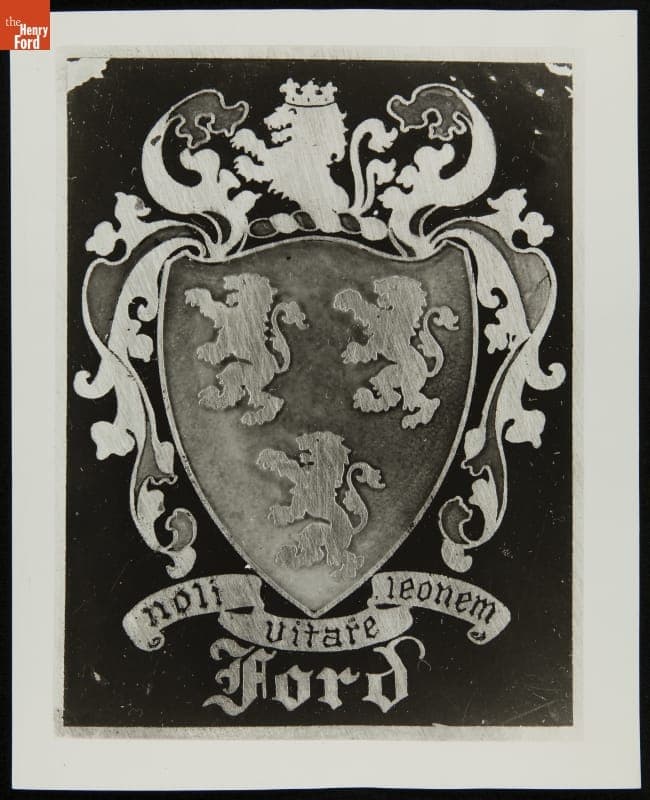 Ford Family Coat of Arms, "Noli Vitare Leonem"