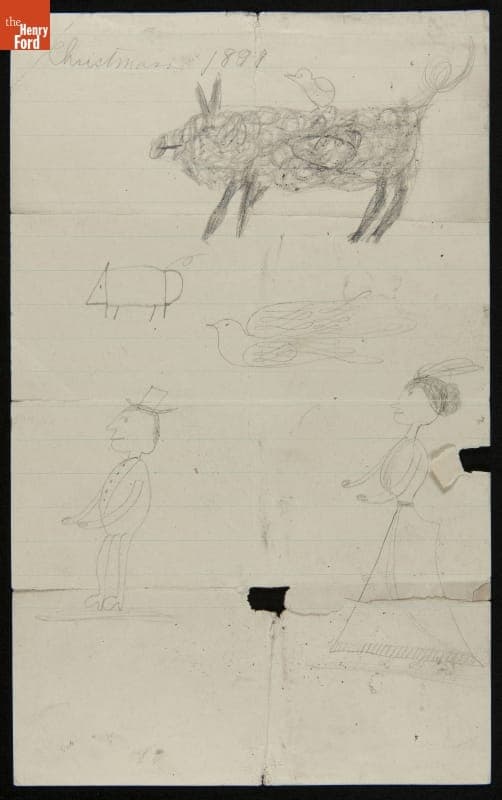 Drawing by Edsel Ford, 1899-1900