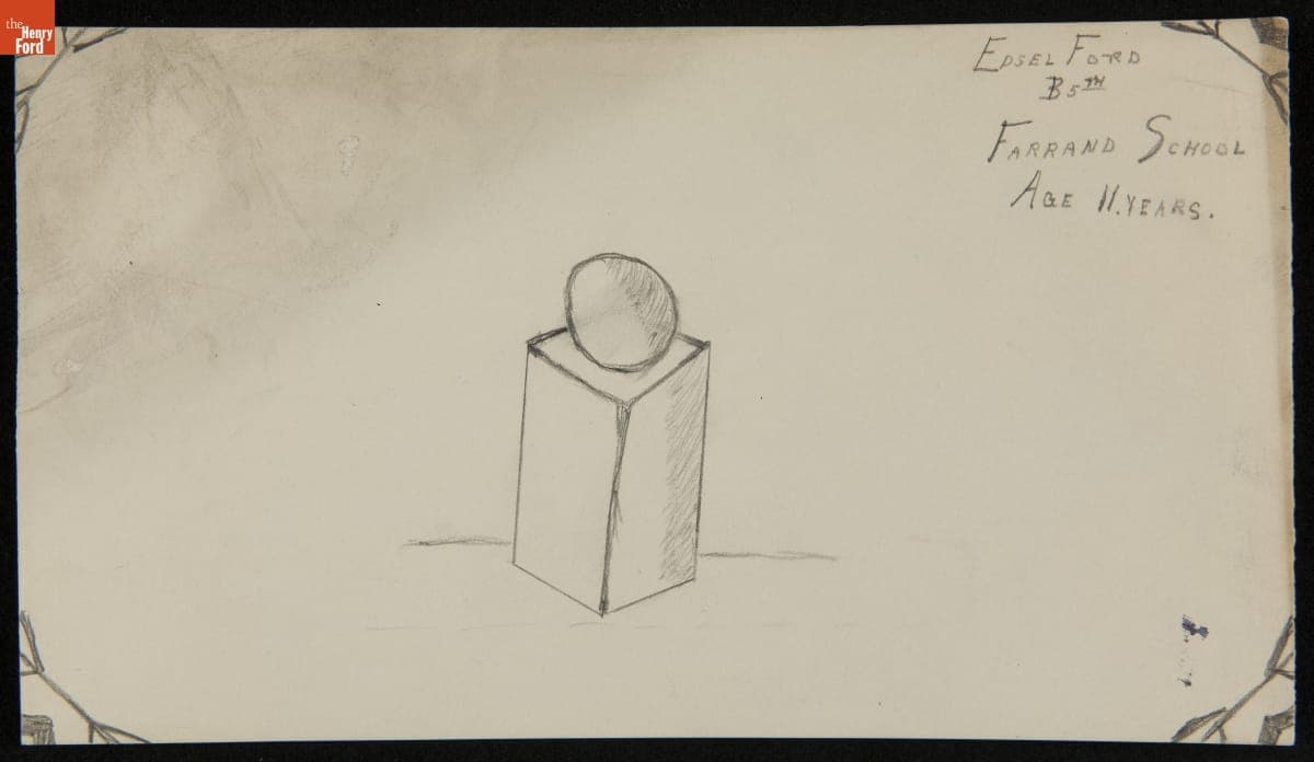 Drawing by Edsel Ford, 1904