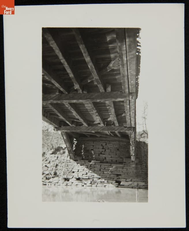 Documentary Photograph of Ackley Covered Bridge at West Finley, Pennsylvania, before Relocation to Greenfield Village, 1937