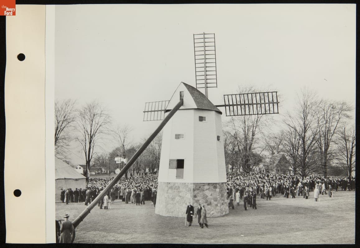 Ford Dealers in Greenfield Village for the Presentation of Farris Windmill to Henry Ford, November 6, 1936