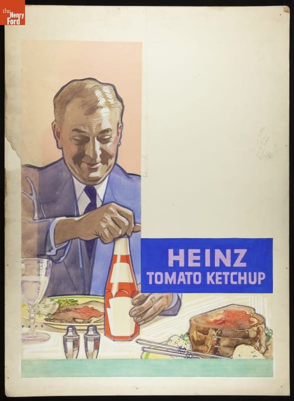 Illustration for Heinz Product Advertising, "Heinz Tomato Ketchup," circa 1930