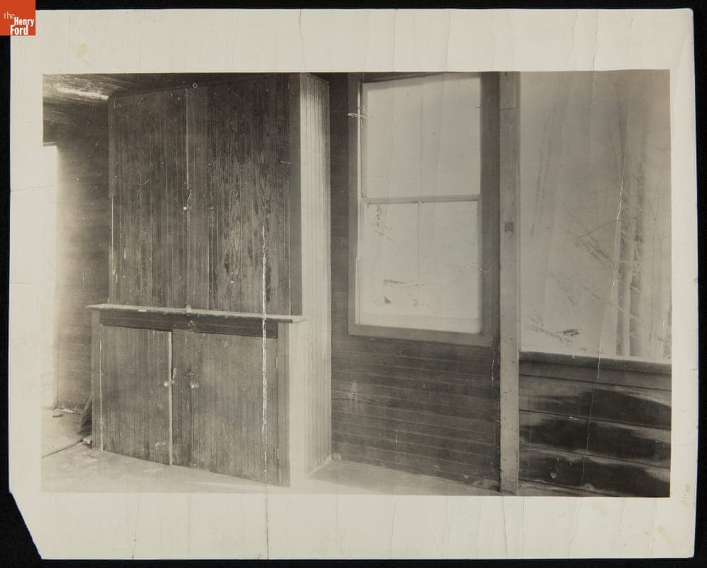 Interior of the Charles Steinmetz Cabin at its Original Site on the Mohawk River, Schenectady, New York, February 22, 1930