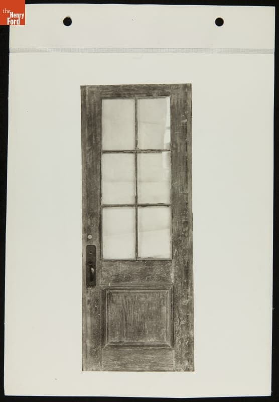 Menlo Park Laboratory Front Door after Relocation from New Jersey to Dearborn, Michigan, 1928-1929