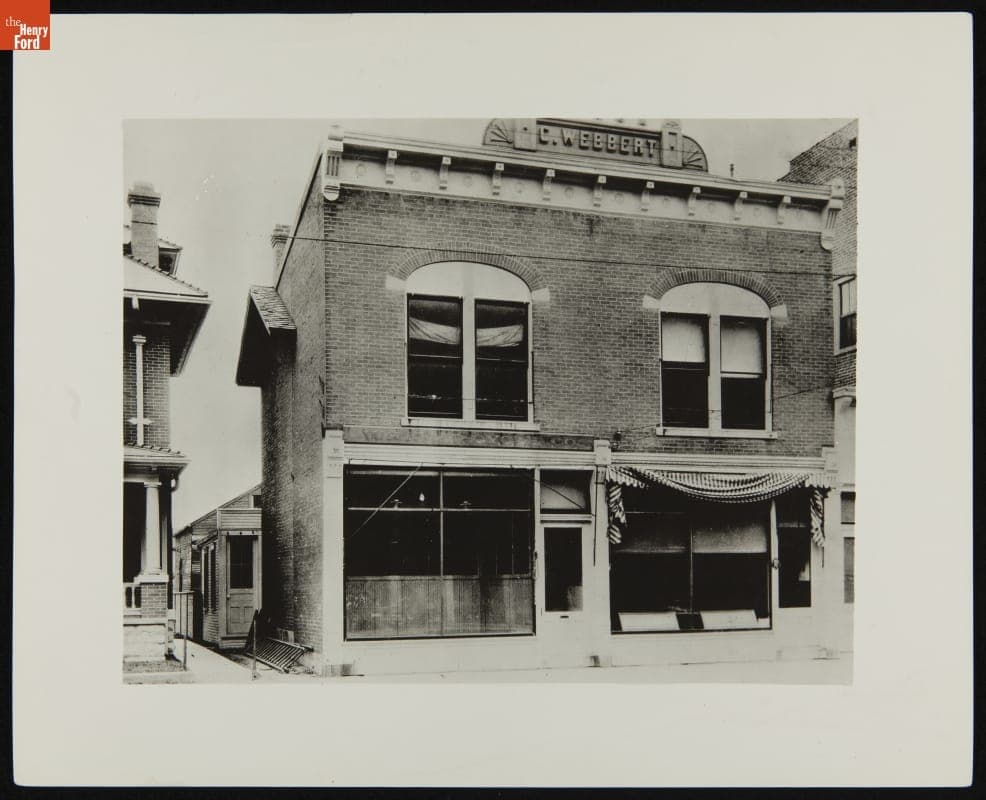 Wright Cycle Shop in Dayton, Ohio, circa 1910