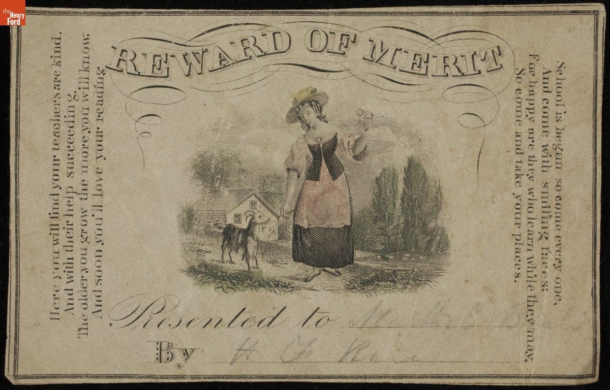 School Reward of Merit, 1780-1820