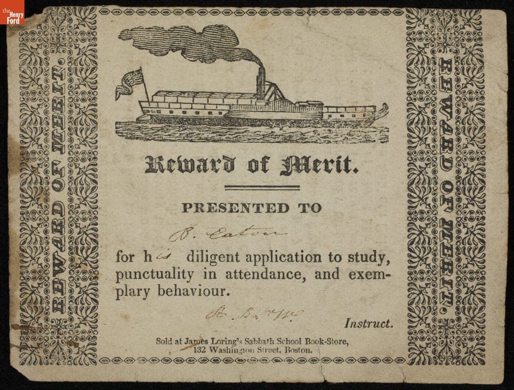School Reward of Merit, 1820-1835