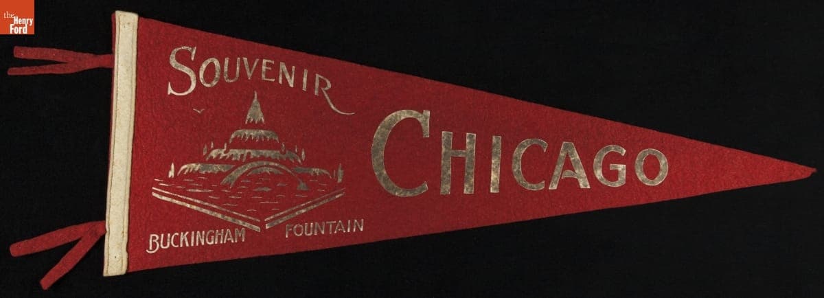 Pennant, "Buckingham Fountain, Chicago," 1940-1965