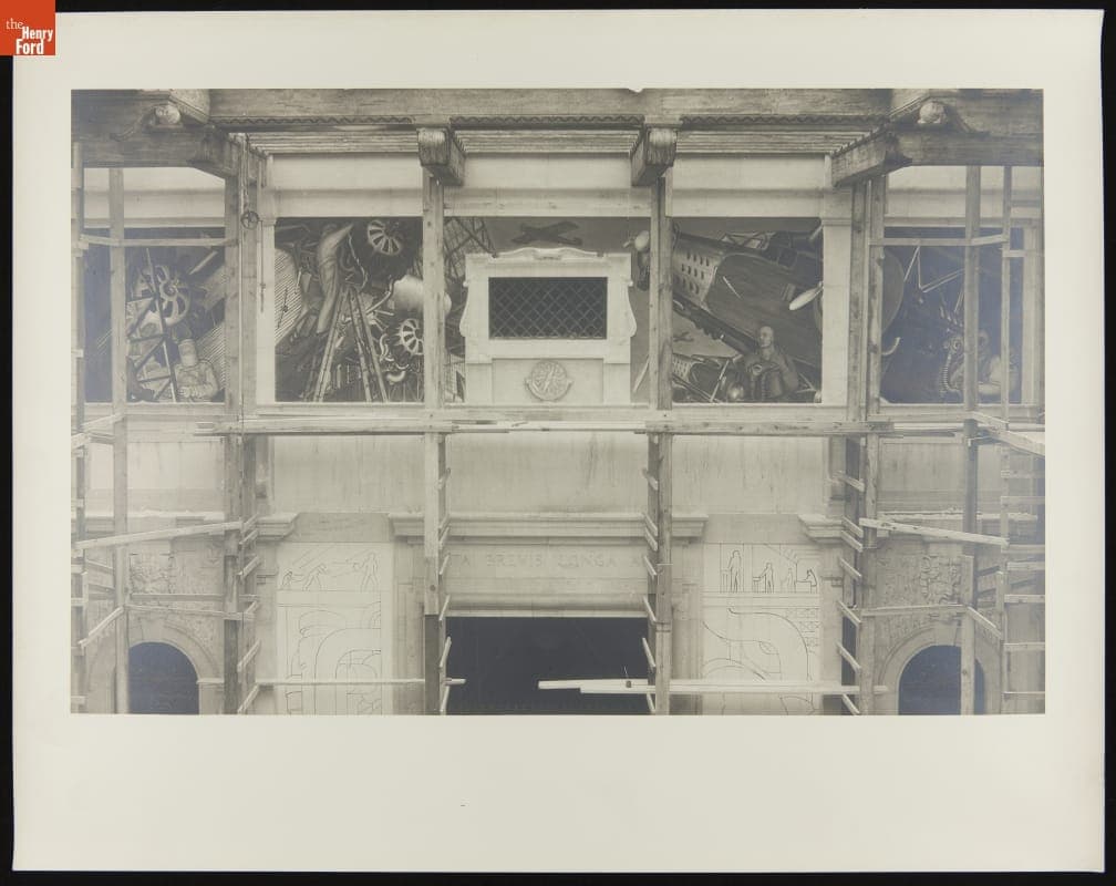 "Detroit Industry" Fresco Cycle in Progress, 1932