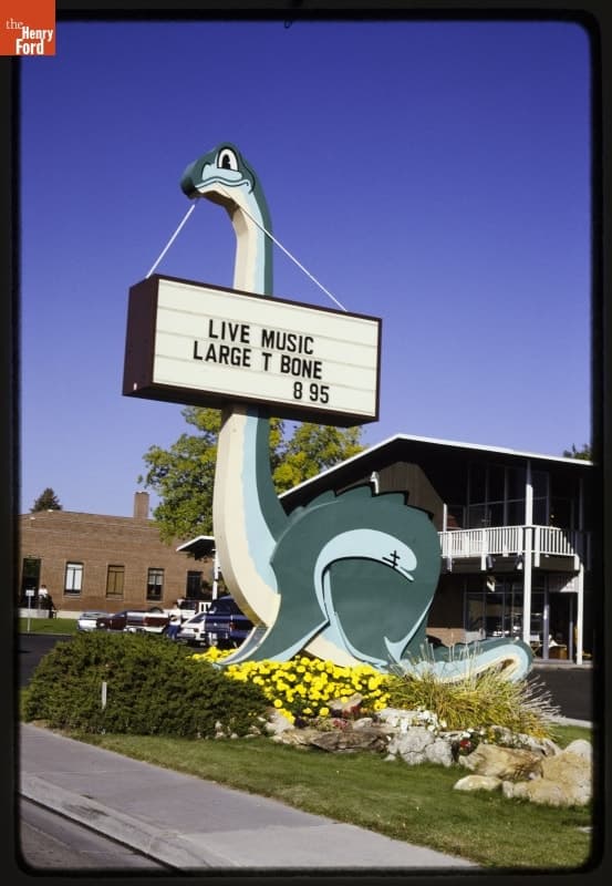 Best Western Dinosaur Inn Sign, Vernal, Utah, 1991