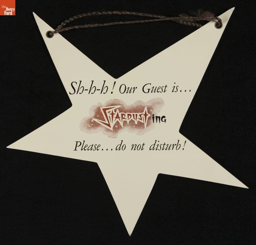 Star-shaped Sign, "Sh-h-h! Our Guest is..." 1958-1970