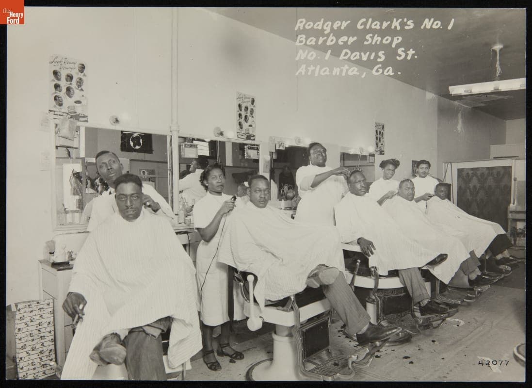 Rodger Clark's No. 1 Barber Shop, Atlanta, Georgia, 1935-1950