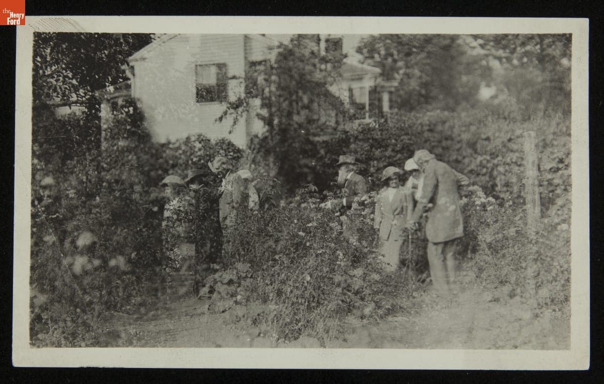John Burroughs with Group at the Ralph Waldo Emerson House, 1913