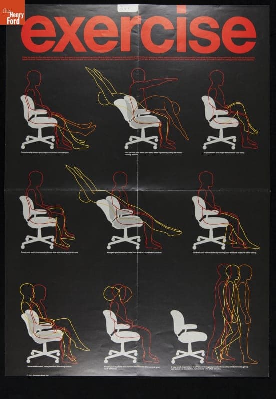 Herman Miller Inc. Poster, "Exercise," 1979