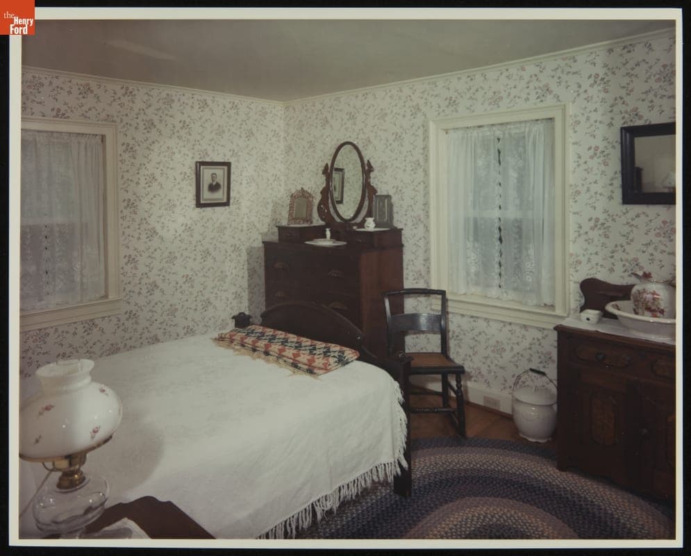 Bedroom with Furnishings Belonging to Catherine Firestone, Mother of Harvey S. Firestone, in Firestone Farm at its Original Site, Columbiana County, Ohio, 1965