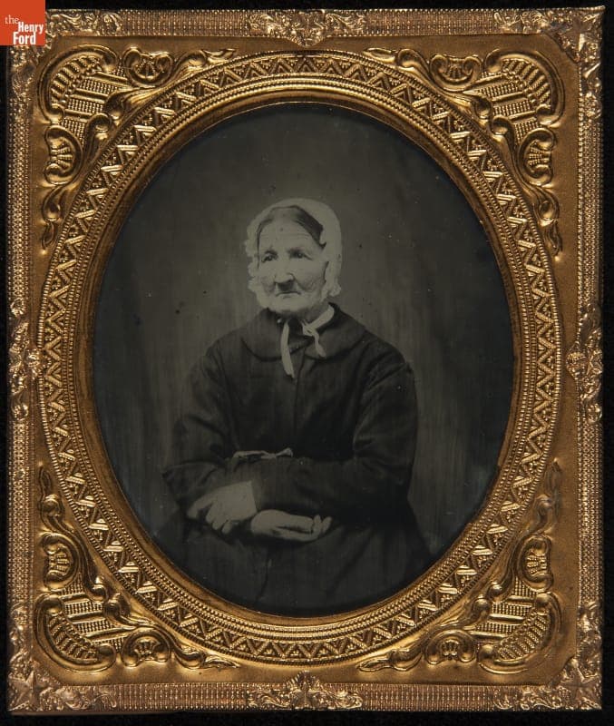 Older Woman in Plain Dress and Day Cap, circa 1865