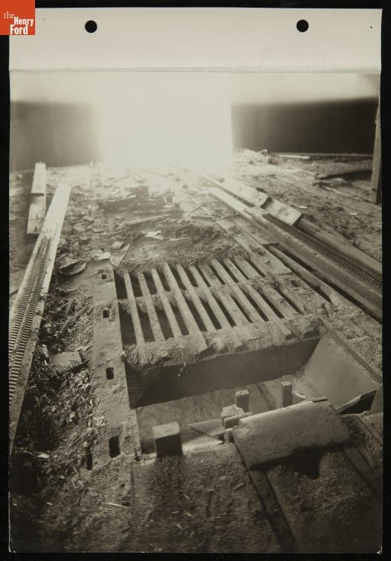 Interior View of Tripp Up-and-Down Sawmill at Tipton, Michigan, 1926