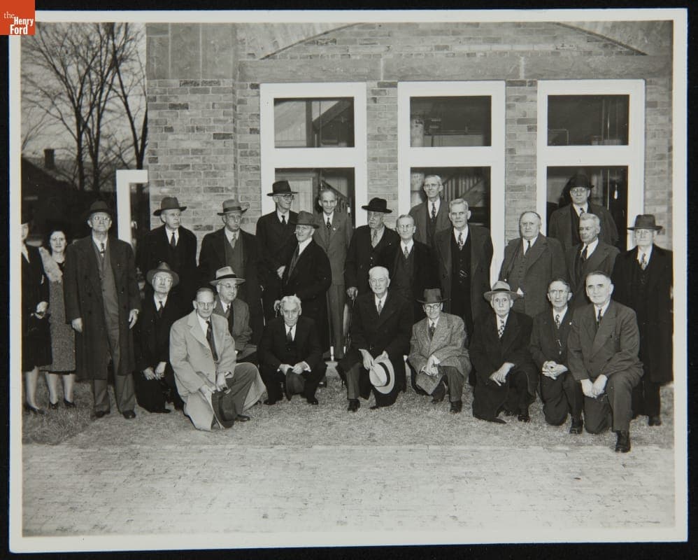 Henry Ford and Former Colleagues at the Edison Illuminating Company Building Dedication, Greenfield Village, November 8, 1944