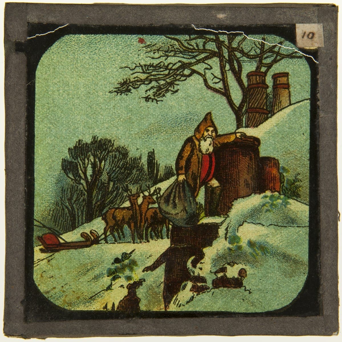 Lantern Slide, Santa Claus, 1880-1897