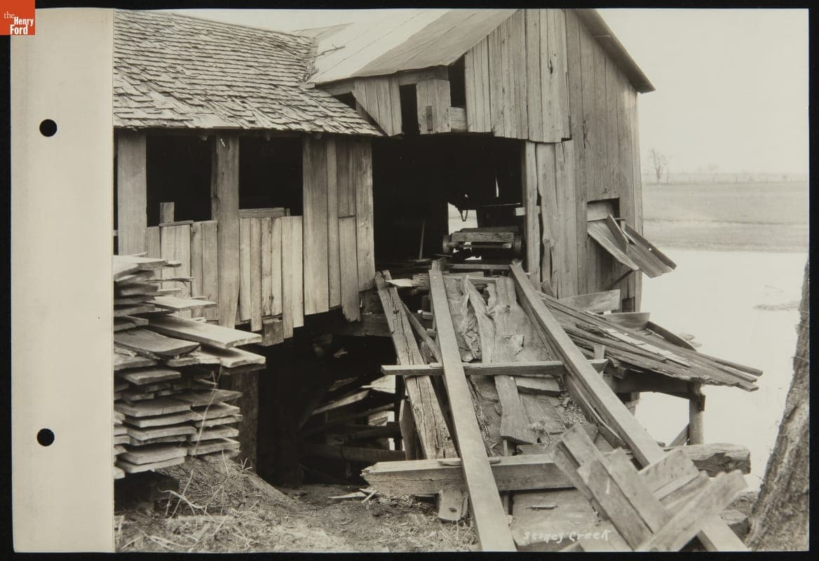 Loranger Gristmill on Stoney Creek near Monroe, Michigan, April 1927