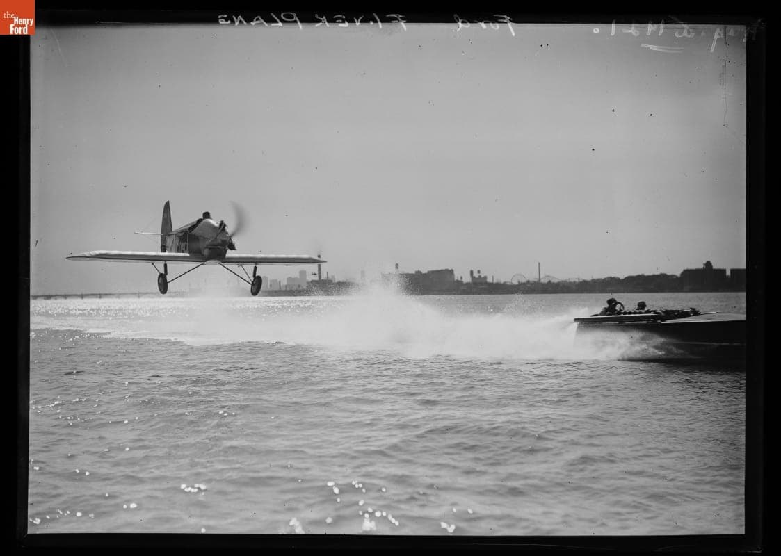 Detroit News--Aircraft--Ford Flivver Plane--Harry Brooks in Plane--Item1