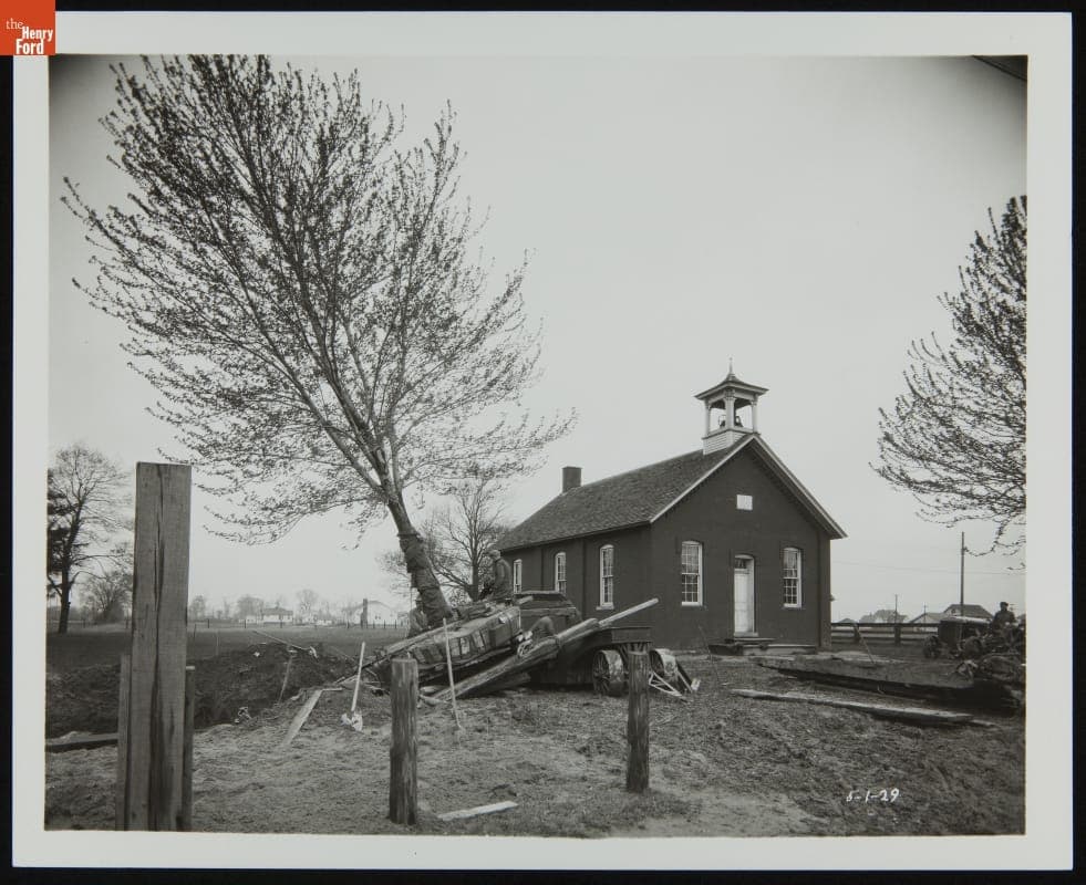 Scotch Settlement School at its Original Site, Dearbron Township, Michigan, May 1929